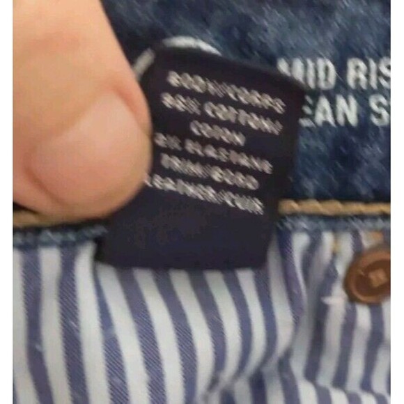 Lands' End Mid Rise Slim Jean Blue Women's 18 41x30 Denim Stretch Medium Wash - Picture 9 of 11